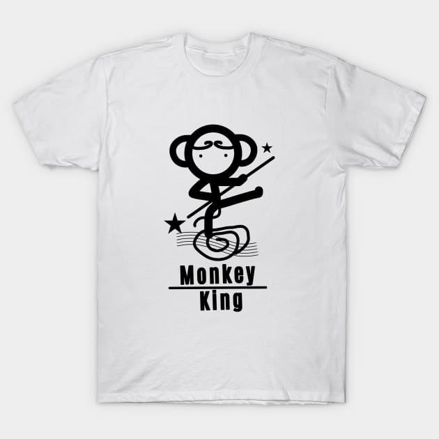 Stickman Monkey King Sun Wukong T-Shirt by DesignTree